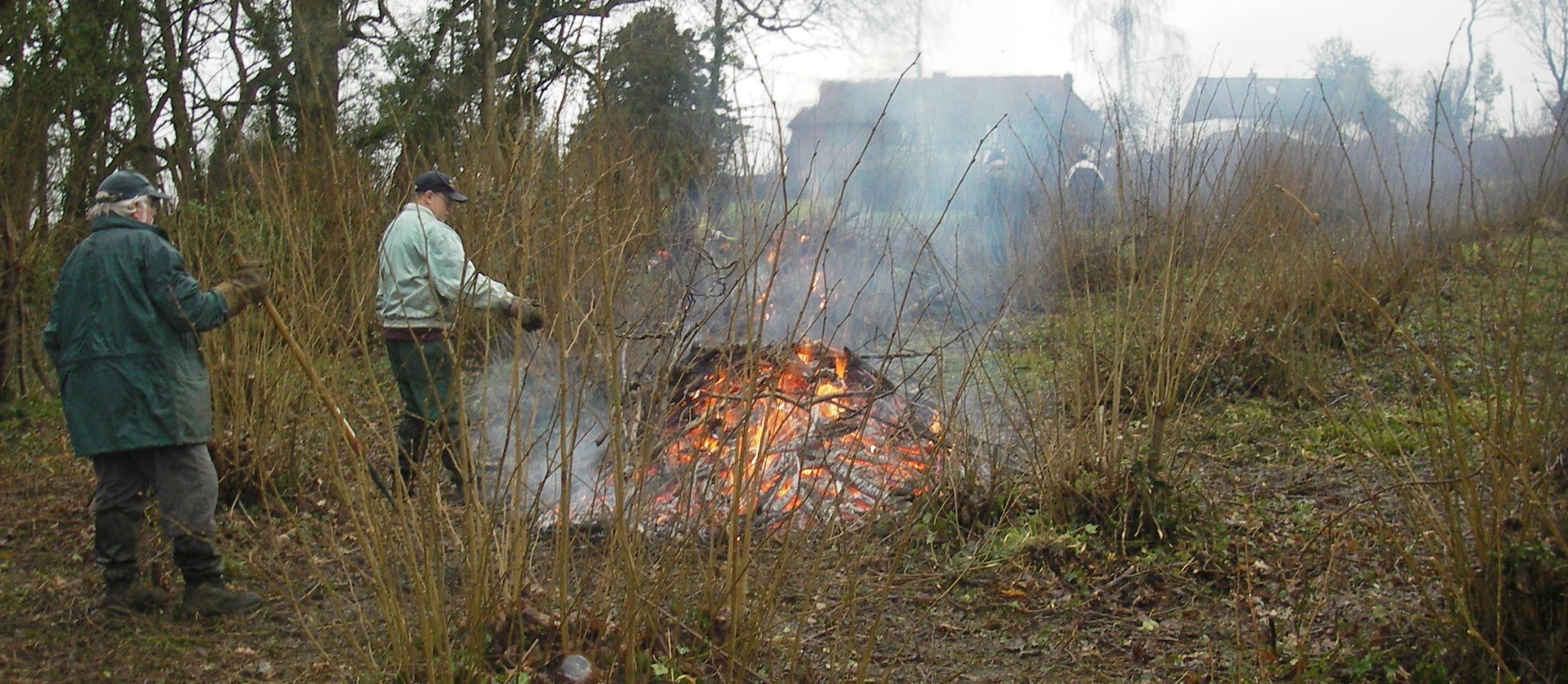 Burning off, after coppice. Photo: Medway Valley